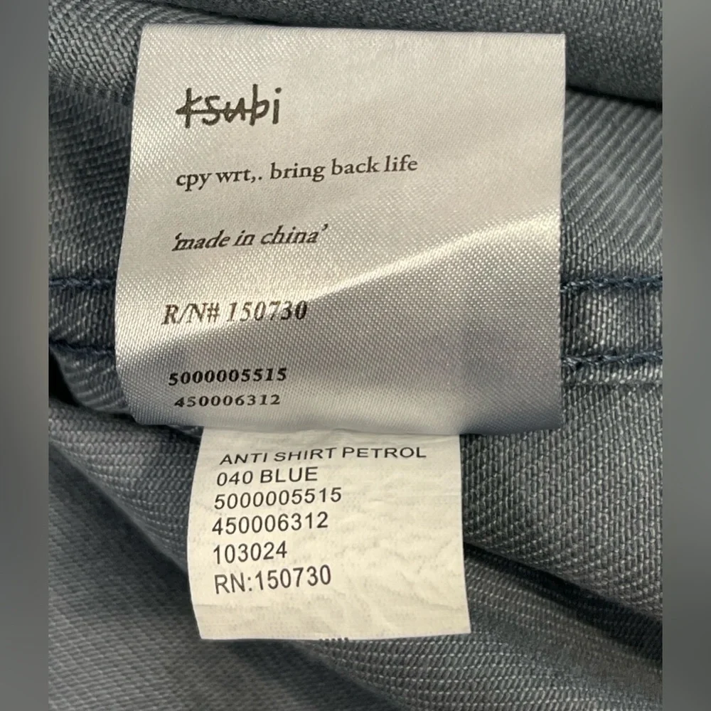NEW Ksubi Faded Blue Shirt Jacket. XXL
